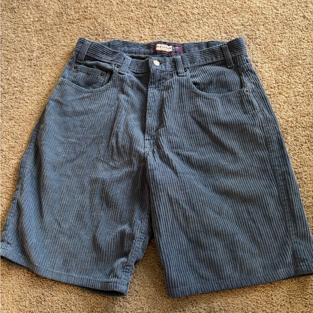Arizona Jean Company Men's Blue Corduroy Cargo Shorts